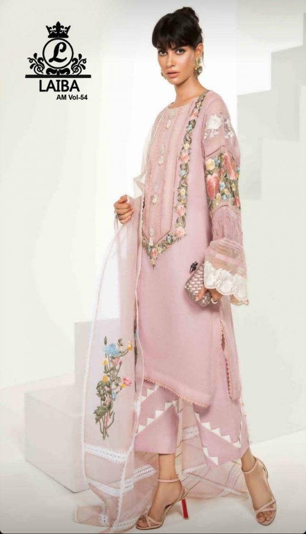 Laiba-Designer-Studio-Presents-Am-Vol-54-Pure-Georgette-Embroidery-Work-Readymade-Suits-1-600x1045