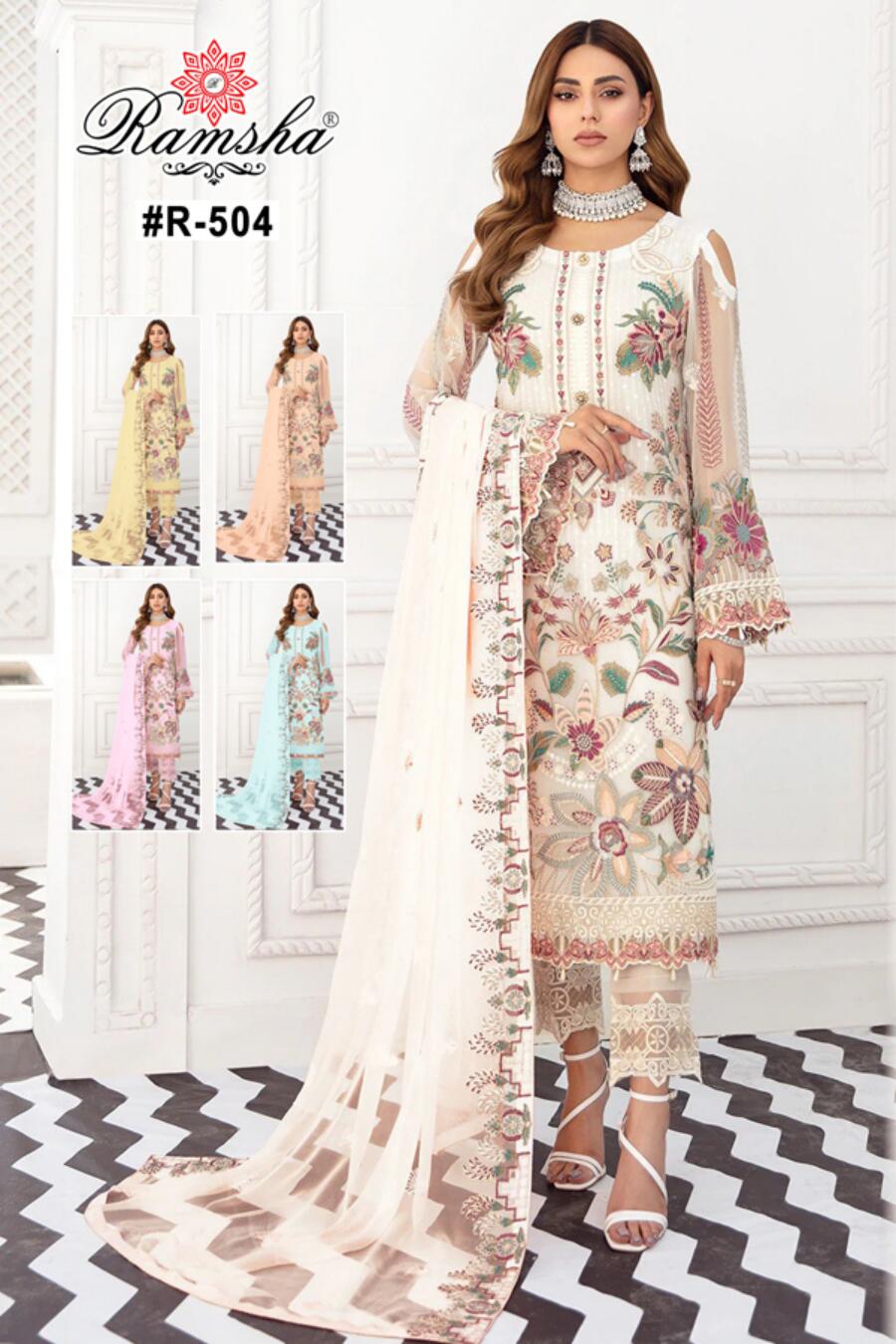 Ramsha Presents Vol 24 Wholesale Pakistani Dress Material Collection Surat